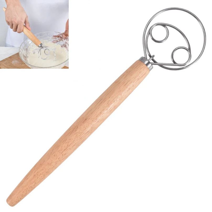 Danish Pancake Pan - Frusta per impasto danese a mano