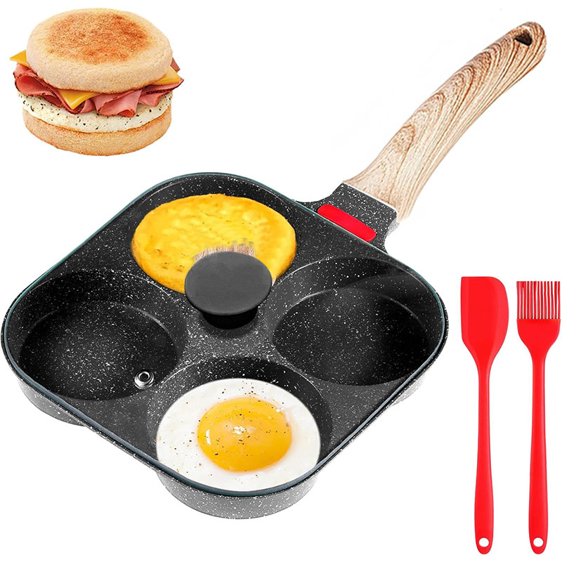 Mini Pancake Griddle - Padella per uova approfondita con coperchio