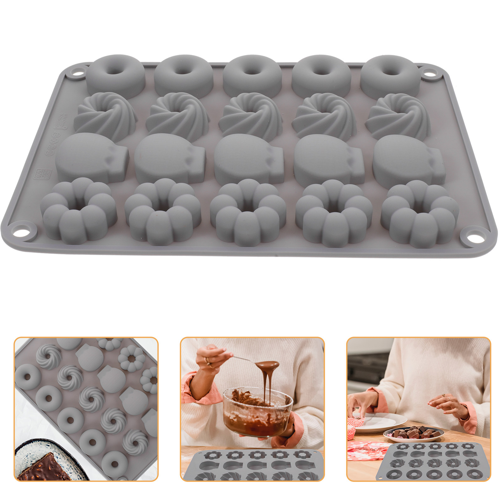 Donut Mold Silicone - Stampo in silicone per ciambelle al