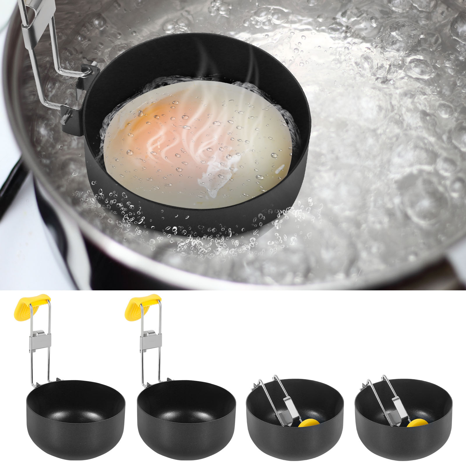 Mini Pancake Griddle - Confezione da 4 bracconiere per uova