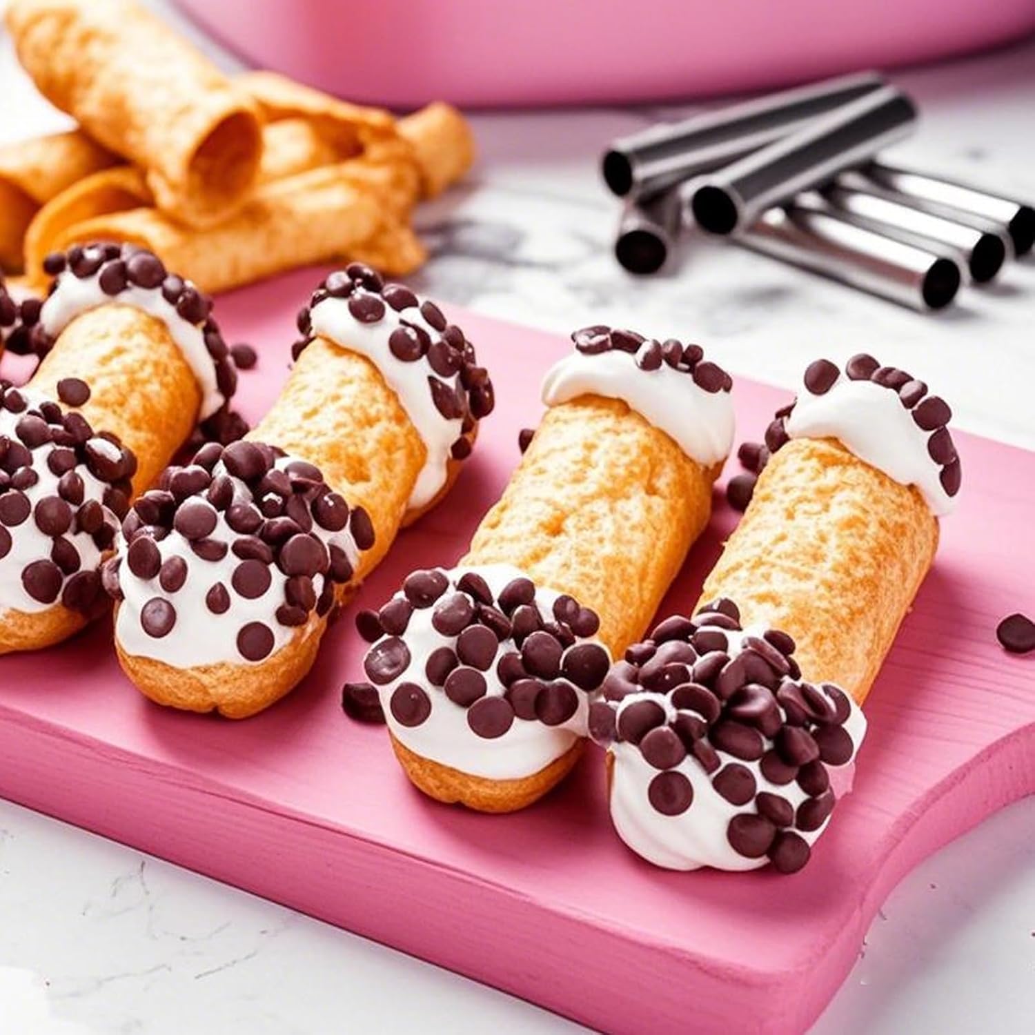 10/20 Pezzi di Tubi per Cannol - Danish Pancake Pan recensione e prezzo